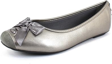 womens pewter flats