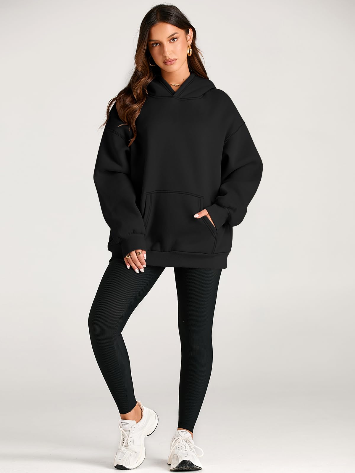 Trendy Queen Womens Oversized Hoodies Fleece Sweatshirts Fall Fashion 2025 Pullover Sweaters Winter Clothes