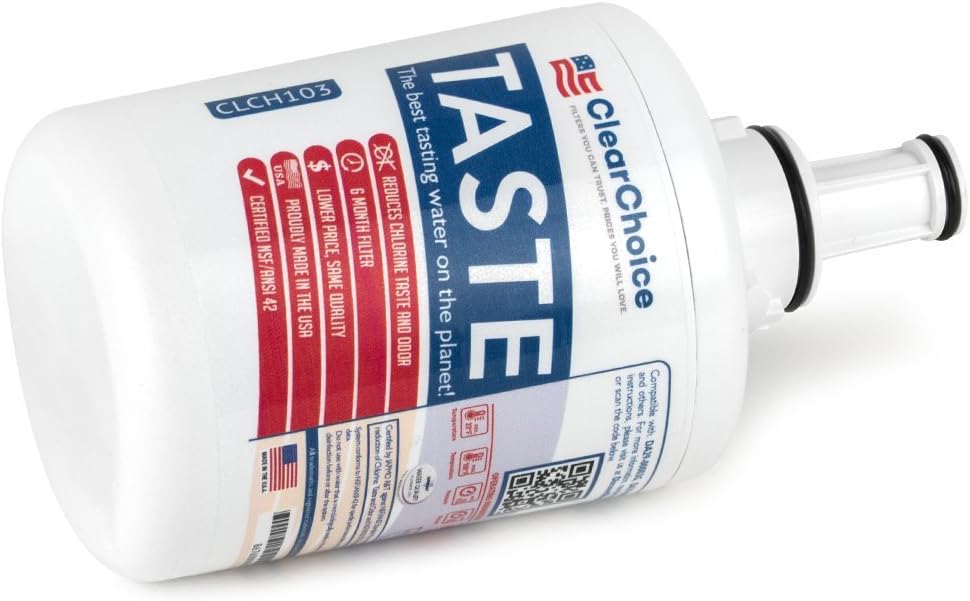 Clear Choice Replacement for DA29-00003G Refrigerator Water Filter Compatible with DA97-06317A DA29-00003A DA29-00003, NSF/ANSI 42 Certified, Box of 2, Made in the USA: Home Improvement