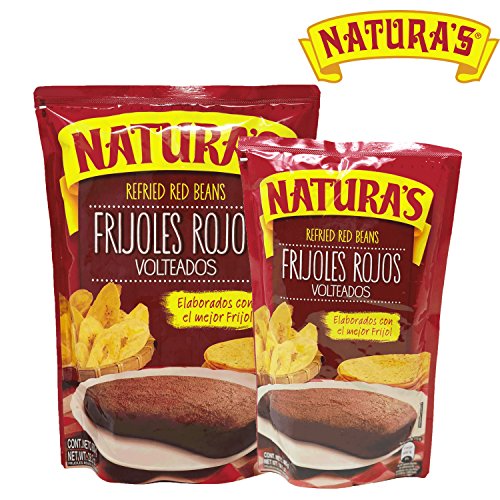 Naturas Refried Red Kidney Beans: Frijoles Rojos Volteados | 100% Plant Based | Ready To Serve| Made With Ground Beans of Beans|No Preservative,No Artificial Colors| 100% Natural (227g,3 Pack)