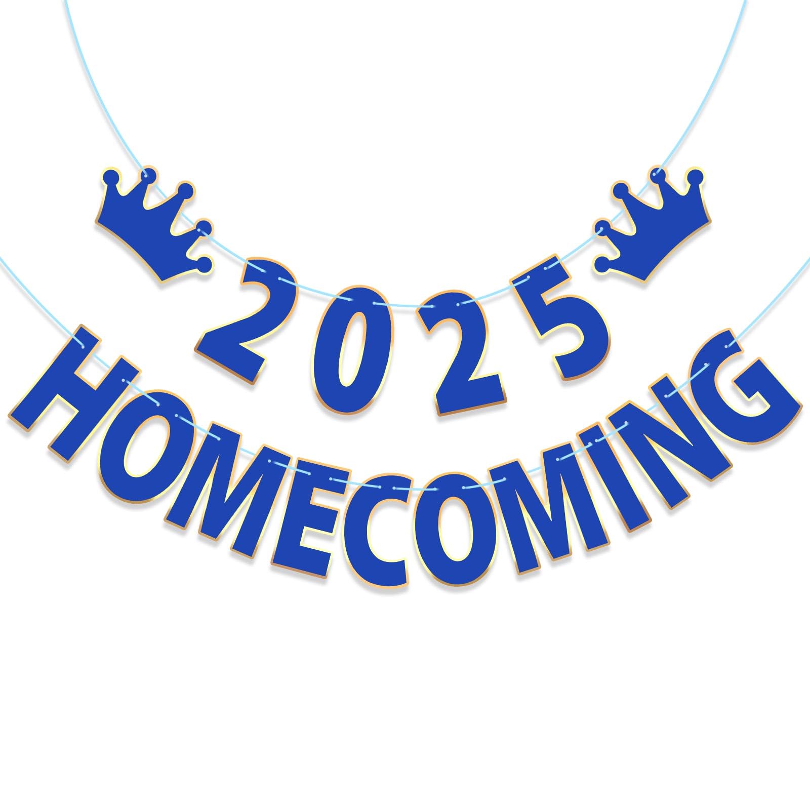 Photo 1 of AmazingSpark Homecoming Decorations Pre-Strung Homecoming 2025 Banner, HOCO Banner,High School Dance Party Decoration Back to School 1 Years Reunion for Graduation Cheers to 1 Years Anniversary(Blue)