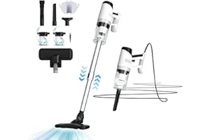 VACLAB Corded Stick Vacuum, 17FT Long Power Corded Vacuum, Powerful Suction Lightweight Small Vacuum Cleaner, 8 in 1 Convenient Handheld Vacuum for Pet Hair Hard Floor Quick Cleanups