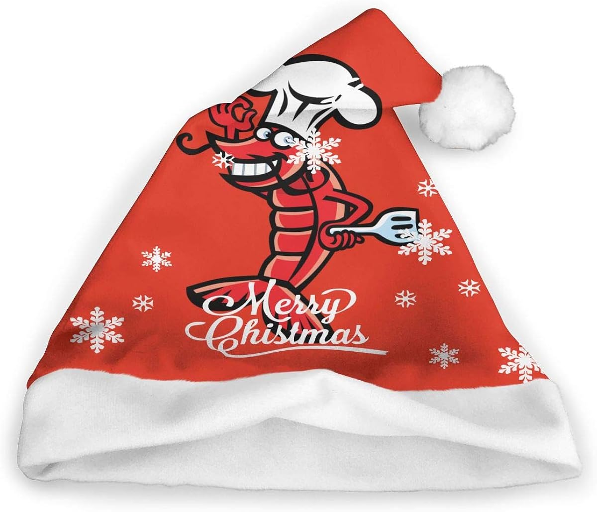 Crawfish Chef3 Funny Party Hats Santa Hats Christmas