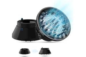 WONDROKEY Universal Diffuser Hair Dryer Attachment - Fits Most 1.5-3.2" Blow Dryers, collapsible Diffuser for Curly Wavy Hair to Enhance Curls, Reduce Frizz, Fast Drying Travel Design
