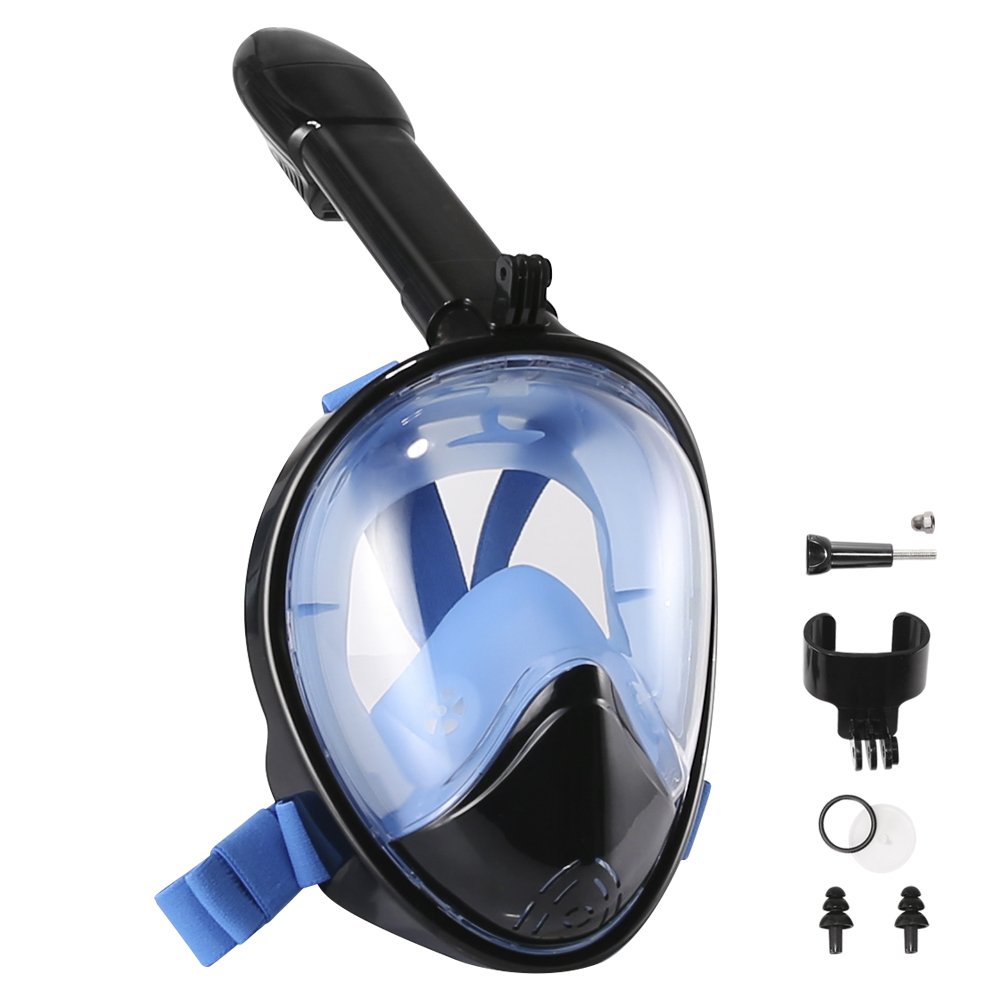 Máscara de Buceo °GoPro Gafas de Snorkel Facial Completa con Diseño Anti