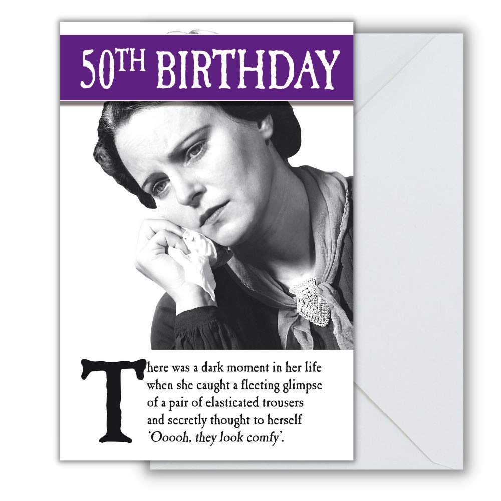 Comfy, 50th Birthday, Greetings Card, 159x235mm