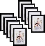 Giftgarden 4 by 6 inch Wood Picture Frame Set 10 pc for Wall Decor Photo 4x6, No Glass Front