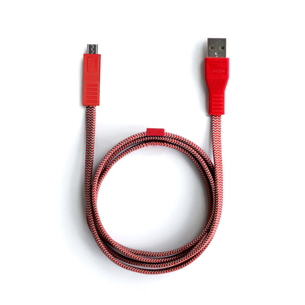 Lander 1m Neve Micro USB Cable - Red