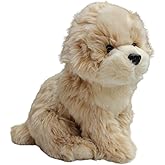 Whrigud 10.6" Realistic Shih Tzu Plush Stuffed Animal, Brown Poodle Puppy Dog Stuffed Animal Home Decor