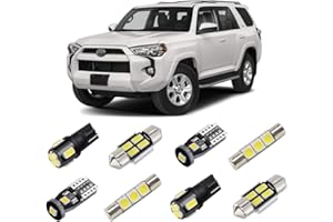 BRISHINE White LED Interior Light Kit for 2010-2020 2021 2022 Toyota 4Runner Super Bright 6000K Interior LED Bulbs Package + License Plate Lights and Install Tool