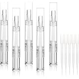 5 pack 5ml Transparent Twist Pen for Cuticle Oil Applicator, Empty Nail Oil Pen with Brush Tip, Eyelash Growth Liquid Tube, C