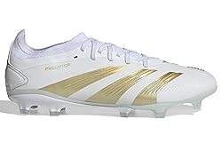 adidas Pro Firm Ground, White/Gold Metallic/Sandy