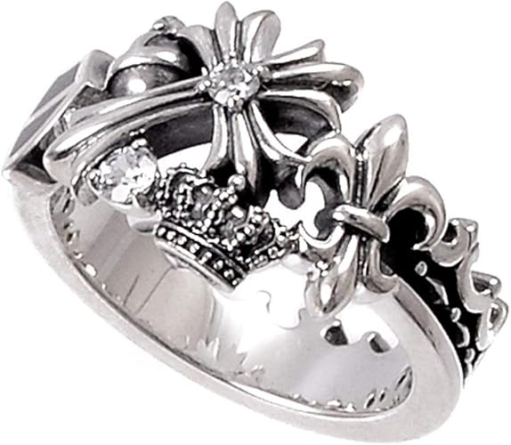 Amazon Justin Davis ジャスティンデイビス 正規品 シルバー リング ショップバッグ 保存袋付 Field Of Elysium シルバー925 ジルコニア クラウン オーブ シールド リリー モチーフ ブランド 指輪 21 ジュエリー 通販