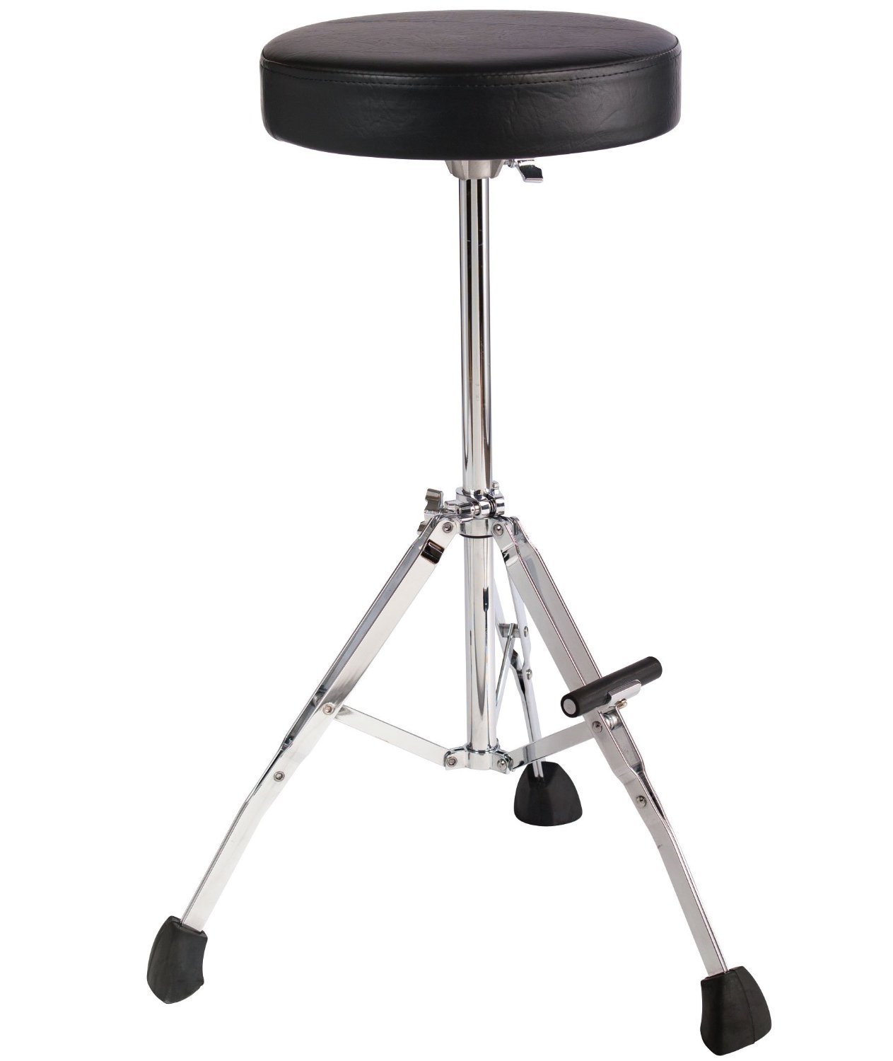 Gibraltar Drum Stool, Drum Stool Compact Performance (round seat, diameter: 33cm, fixed height: 68 cm, vinyl seat, memory lock, double braced base, 'Super Foot' rubber feet)