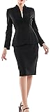 Marycrafts Women’s Blazer Skirt Suit Set