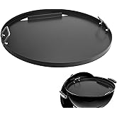Full Size Griddle Inserts for Weber 22" Charcoal Grills, Flat Top Griddle for Weber 22" Original Kettle, Master-Touch and Performer Deluxe Charcoal Grill, Compatible Other 22 inch Round Grills