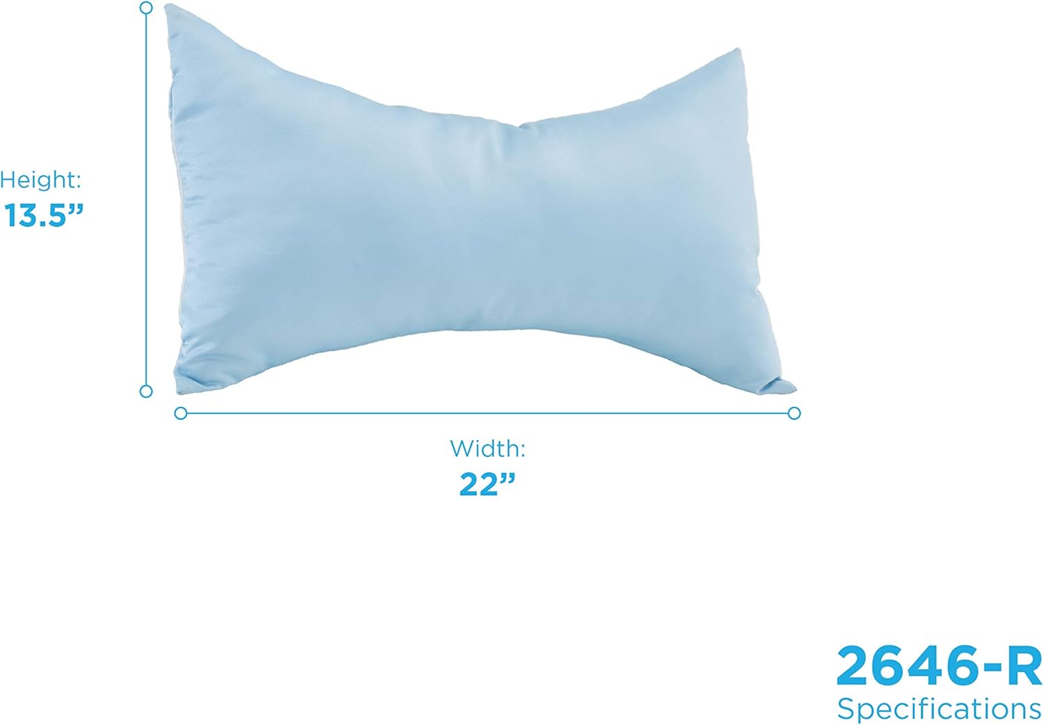 NOVA Curve Neck Pillow, Butterfly Shaped Head & Neck Pillow, Travel Pillow with Removable Light Blue Satin Cover: Health & Personal Care