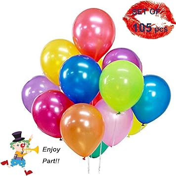 Unique Store 105 Ballons Colores Ronds Latex Ballons Multicolores Pour Fetes Anniversaire Ceremonie De Mariage Party D Anniversaire 1 Amazon Fr Jeux Et Jouets