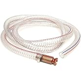 Gerguirry 8.2FT 1" Gas Siphon Hose, Self-Priming Fuel Transfer Pump | Shaker Jiggler Siphon Hose with Copper Valve &amp; Metal Clamp for Gasoline, Water Transfer, Boats, ATVs, Tractors &amp; Fish Tanks