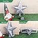 OurWarm Christmas Tree Topper Lighted Star Tree Toppers with LED Rotating Snowflake Projector Lights, 3D Hollow Silver Star Snow Tree Topper for Christmas Tree Decorations