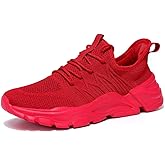 Srenket Men's Running Shoes, Non Slip, Breathable, Lightweight Fashion Sneakers, Slip Resistant Athletic Sports Walking Gym Work Shoes