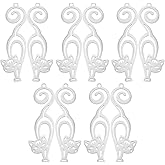 UNICRAFTALE 10 Pcs Cat Charms Stainless Steel Charms Cat Pendants Charms Animal Charms Hollow Charms Bracelet Charms Necklace Pendants Charms for Earring Jewelry Making Crafting