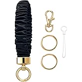 Snycler Keychain Wristlet，Printed pattern Scrunchie Wrist Bracelet for Women,Stretchy Key Chain Back to School Gifts