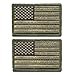 2 pieces Tactical USA Flag Patch - Multitan -American Flag Embroidered Green Border US United States of America Military Uniform Emblem Patches