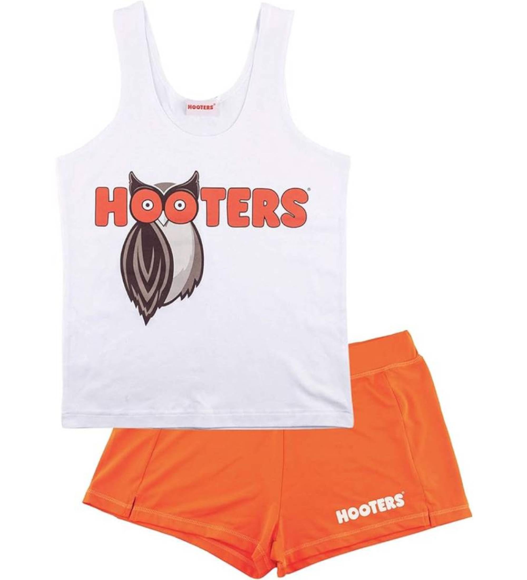 Ripple Junction Hooters Girl Iconic Waitress Outfit Includes Tank Top and Shorts Set Officially Licensed