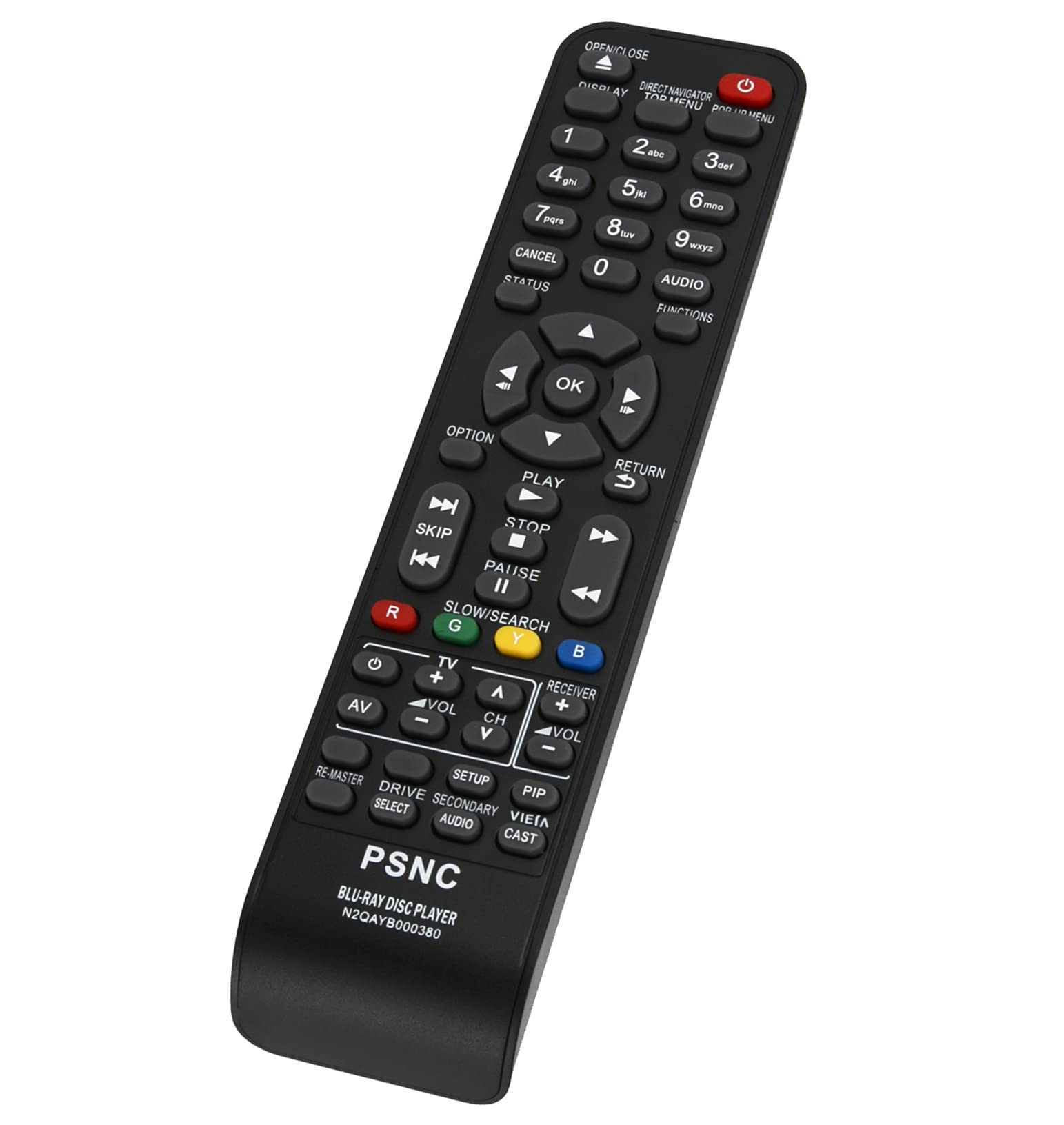 VINABTY Replacement Remote Control Fit for Panasonic Blu-ray Disc Player DMP-BD80 DMP-BD60 Remote N2QAYB000380