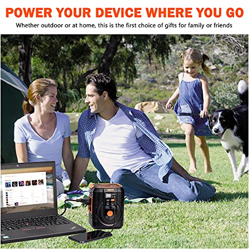 111Wh Portable Power Station, Camping Solar Generator Power Bank with AC Outlet, USB Port, Lights, Portable Charger Battery Pack for Camping, Home, Laptop, Emergency Backup(Solar Panel Not Included)