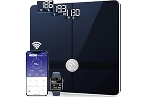 FITINDEX Wi-Fi Scale for Body Weight, FSA HSA Eligible Bluetooth Body Fat Scale Smart Digital Weight BMI Scale, Bathroom Scale 13 Body Composition Analysis Health Monitor with ITO Coating Technology