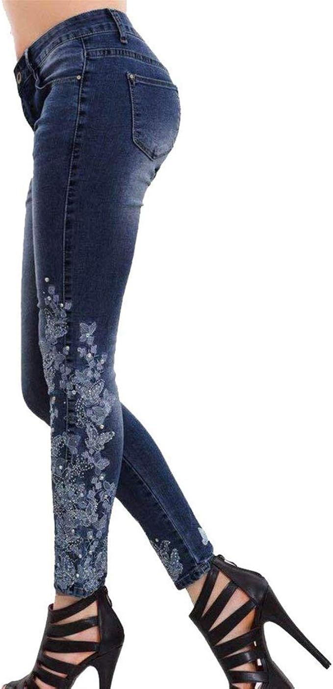 Huixin Damen Push Up Jeans High Waist Herrenmode Stretch Hose Enge