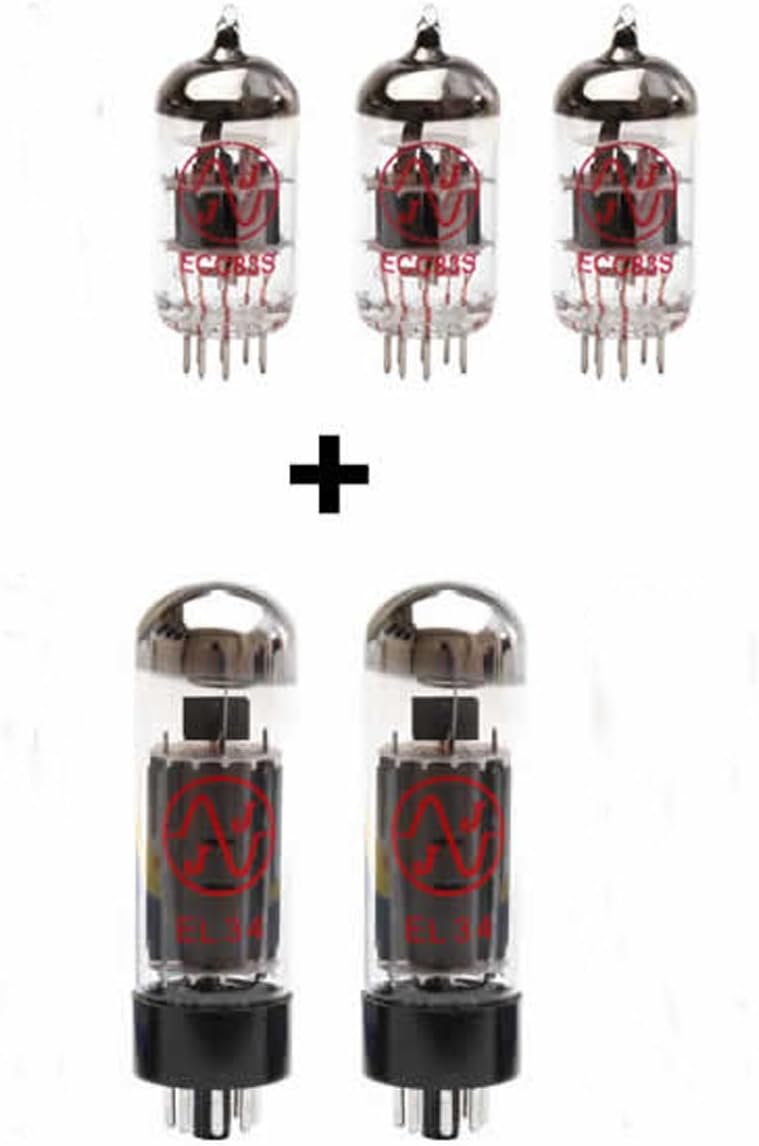 Replacement Valve Kit for Traynor YBA-1 Tribute Head (3 x ECC83 2 x Matched EL34)