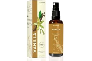 Vanilla Room, Linen & Pillow Spray by Aromafume | 100ml/3.38 fl oz | with Pure Vanilla Essential Oil | Aromatherapy Spray | Mist for Bedding, Fabrics