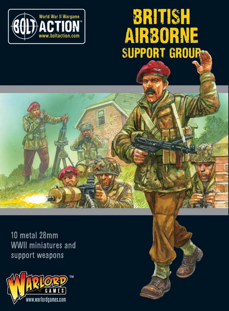 Warlord Games British Airborne Support Group - 28mm Scale Metal Miniatures for Bolt Action Highly Detailed World War 2 Miniatures for Table-top Wargaming