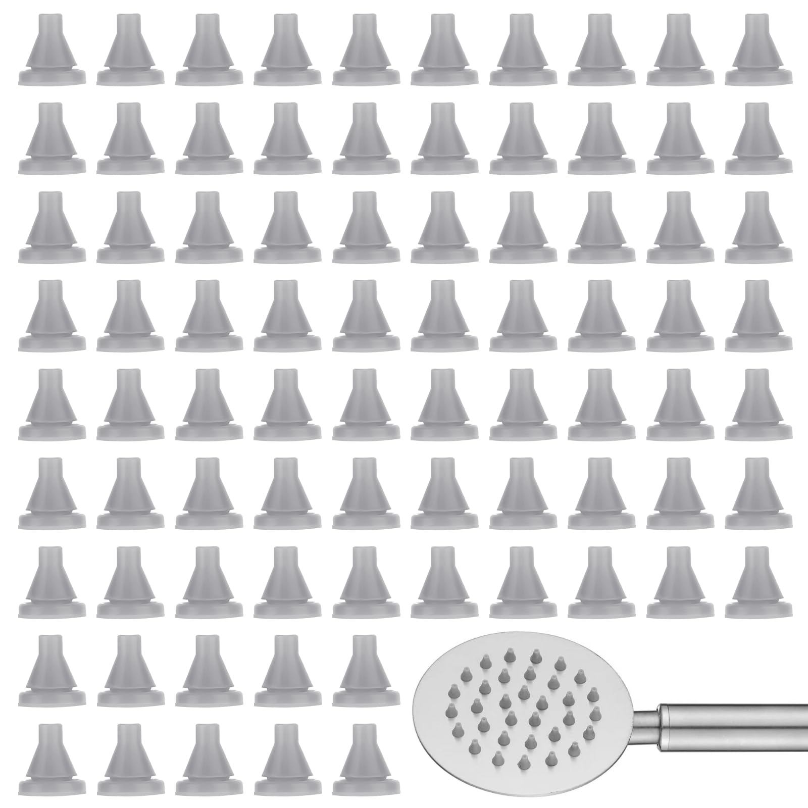 80Pcs Shower Head Replacement Nozzles Shower Nozzle Replacement Showers Head Nipples Universal Sprinkler Spout Round Nibs for Showers Hole