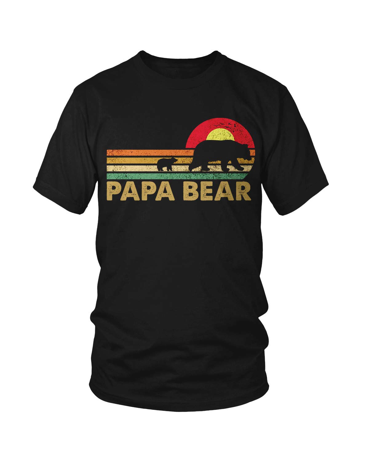 Virtu Tees Vintage Papa Bear - Daddy Wildling Father's Day Dad Gift T-shirt