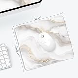 Giecy Gaming Mouse Pad Durable Stitched Edges 24x20 cm White Marble view 7