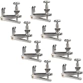 TUOREN 8Pcs/Set Violin Fine Tuner String Adjuster Metal Fine Tuner Violin Parts for 3/4-4/4 Violin (Silver)