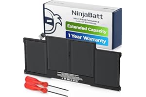 NinjaBatt A1466 Battery for Apple MacBook Air 13″ (Mid 2012, Mid 2013, Early 2014, Early 2015,2017) A1369(Late 2010, Mid 2011 Version) A1494 A1496 A1405 A1377 [7200mAh/55Wh/7.6V]