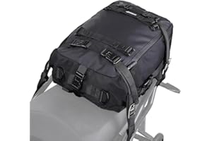 Rhinowalk Motorcycle Tail Bag 20L Motor Travel Luggage Waterproof Motorbike Rear Rack Trunk Storage Bag - Black