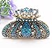Vintage Blue color Swarovski Crystal Butterfly Hair Claw Clip 89