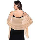 KFHENSOMR Sheer Shawl Soft Chiffon Scarfs for Evening Dresses Women Elegant Soft Silky Wedding Shawls Wraps Bridal Scarf Stole Lightweight Guest Shawl Wrap Bridesmaid Scarves