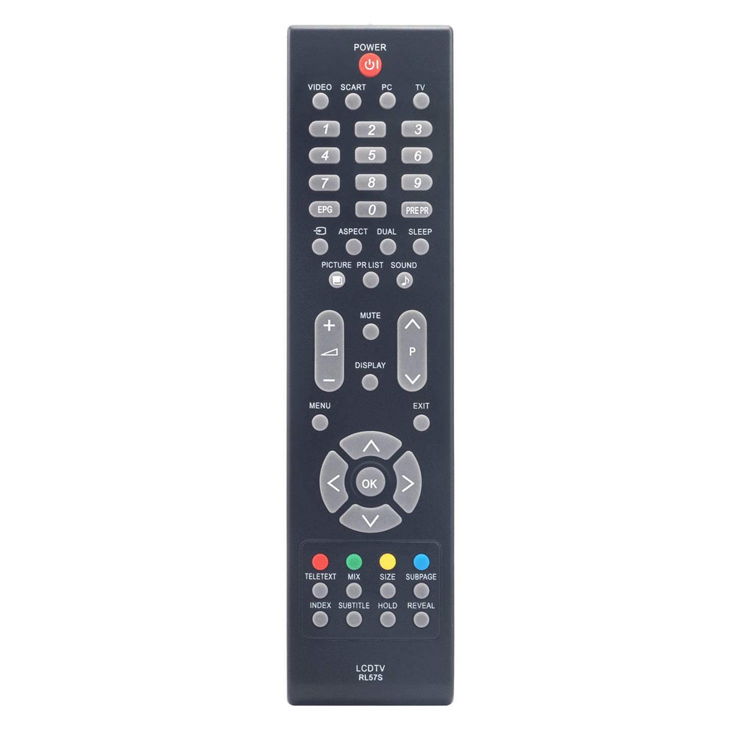 VINABTY RL57S Remote Control Replacement for Sharp LCD TV LC26SB25E LC26SB25S LC32SB25E LC32SH7E LC42SD55E LC-26SB25RU LC-26SB25E LC-26SB25S LC-32SB25E LC-32SB25RU