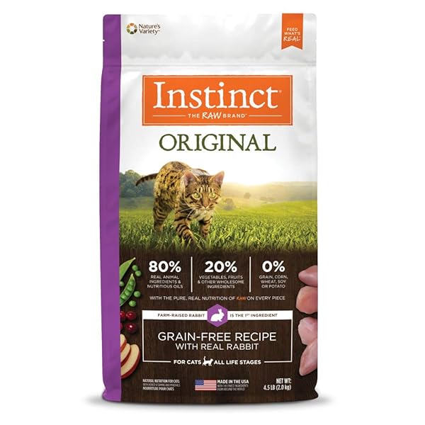 INSTINCT ORIGINAL DRY CAT FOOD, RAW COATED KIBBLE,...