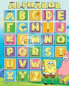 Elite*Posters Bob Esponja Alphabob Alfabeto A-Z Educativo Ordinario de