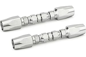 TAISHER 2PCS Hydraulic Hose Repair Kit 1/2" Reusable Fittings, 2-Wire Size #08 Field Repair Kit