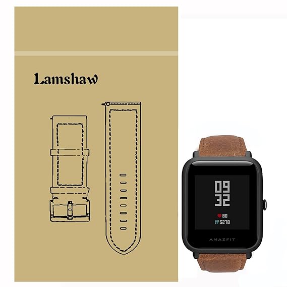 Amazoncom Lamshaw Leather Strap Replacement Band For Xiaomi