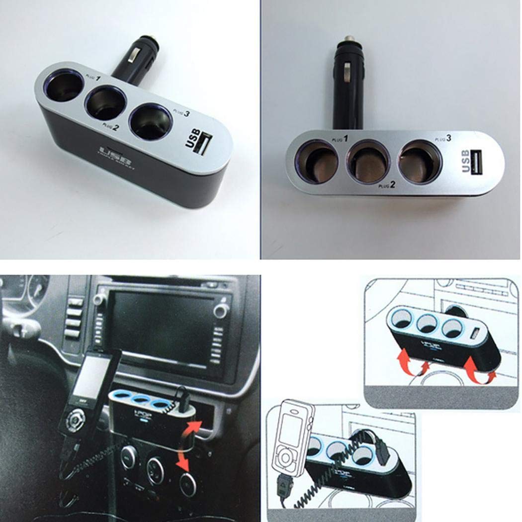 UpBeauty Car USB 90 Degree Vertical Plug Vehicle Charger Extension Splitter Unlocked Cell Phones